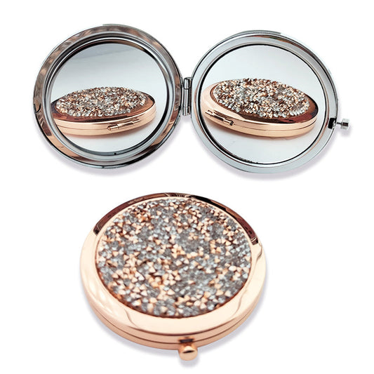 Crystal Double-Sided Portable Mini Mirror-0